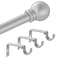 Authandis Silver Curtain Rods for Bedroom with Brackets58 Inch Diameter Small Window Curtain Rod Adjustable 32 to 120 InchesEasy Install Drapery RodsGray