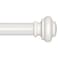 SIMEWIN Heavy Duty White Curtain Rods 1 Inch Diameter 28 to 48 Inch Classic Finials Iron Wall Mounted Colortreated Wearresistant Coating