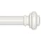 SIMEWIN Heavy Duty White Curtain Rods 1 Inch Diameter 28 to 48 Inch Classic Finials Iron Wall Mounted Colortreated Wearresistant Coating