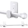 ZNONOX Curtain Rods No Drilling for Windows 30 to 60 Inches58 Inch Diameter No Drill Curtain Rod Set with 3M Adhesive Brackets White