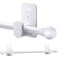 ZNONOX Curtain Rods No Drilling for Windows 30 to 60 Inches58 Inch Diameter No Drill Curtain Rod Set with 3M Adhesive Brackets White