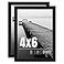 LaVie Home 4x6 Picture Frame 2 Pack Black 4x6 Modern Rectangular Water Resistant 2 Count