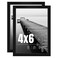 LaVie Home 4x6 Picture Frame 2 Pack Black 4x6 Modern Rectangular Water Resistant 2 Count