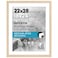 Americanflat 22x28 Poster Frame Natural Oak Engineered Wood with Polished Plexiglass Matted to 18x24 Photo Size Hudson Collection Wide Picture Frame for Wall Display Natural Oak