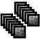 Americanflat 4x4 Picture Frame with Polished Plexiglass Set of 12 Signature Collection Picture Frames with Engineered Wood Square Frame for Tabletop and Wall Display Black