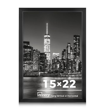 Annecy 15x22 Picture Frame Black1 Pack 15 x 22 Picture Frame for Wall Decoration Classic Black Minimalist Style Suitable for Decorating Houses Offices Hotels