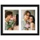 DUENPY 85x11 Double 5x7 Picture Frame Double Picture Frame Displays Two 5x7 inch Photos Available Horizontal Wall Mounting Display and Vertical Black