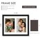 DUENPY 85x11 Double 5x7 Picture Frame Double Picture Frame Displays Two 5x7 inch Photos Available Horizontal Wall Mounting Display and Vertical Black