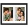 DUENPY 85x11 Double 5x7 Picture Frame Double Picture Frame Displays Two 5x7 inch Photos Available Horizontal Wall Mounting Display and Vertical Black