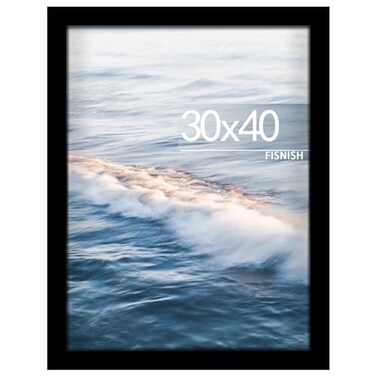 Fisnish 30x40 Picture Frame Black with HD Plexiglass Durable and Scratchproof for Horizontal or Vertical Wall Mounting 1 Pack