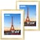 FIXSMITH 11x14 Picture Frame Set of 2 Photo Frame with HD Plexiglass Display Pictures 8x10 with Mat or 11x14 Without Mat Gold Picture Frames Collage Wall Decor Gallery Wall Frame
