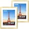 FIXSMITH 11x14 Picture Frame Set of 2 Photo Frame with HD Plexiglass Display Pictures 8x10 with Mat or 11x14 Without Mat Gold Picture Frames Collage Wall Decor Gallery Wall Frame