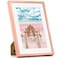 FLYJOE 5x7 Picture Frame 5x7 Metal Frame With Mat For 4x6 5 x 7 Aluminum Photo Frame Plexiglass And Hanging Hardware Included 5 By 7 Picture Frame Rose Gold