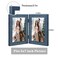 Frametory 5x7 Double Hinged Picture Frame with Glass Front Engineered Wood Two Photo Frame Collage for Vertical Display Side by Side Standing Frame Blue 2 Pack