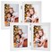 Frametory 5x7 Double Hinged Picture Frame with Glass Front Engineered Wood Two Photo Frame Collage for Vertical Display Side by Side Standing Frame White 2 Pack