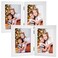Frametory 5x7 Double Hinged Picture Frame with Glass Front Engineered Wood Two Photo Frame Collage for Vertical Display Side by Side Standing Frame White 2 Pack