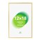 FrameWorks 12x18 Matted to 11x17 Picture Frame Aluminum Frame wTempered Glass Removable Mat for Photos Posters Art Stylish Wall Frame for Home Decor Gallery Walls Office Living Room Gold