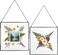 Beedecor Glass Frame for Pressed Flowers Leaf and Artwork 8x8 Black Hanging Square Metal Picture Frames Clear Double Glass Floating Frame Wall Decor Photo Display Set of 2 Flower Press Frames with Cha