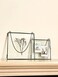 Beedecor Glass Frame for Pressed Flowers Leaf and Artwork 8x8 Black Hanging Square Metal Picture Frames Clear Double Glass Floating Frame Wall Decor Photo Display Set of 2 Flower Press Frames with Cha
