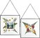 Beedecor Glass Frame for Pressed Flowers Leaf and Artwork 8x8 Black Hanging Square Metal Picture Frames Clear Double Glass Floating Frame Wall Decor Photo Display Set of 2 Flower Press Frames with Cha