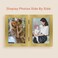 Golden State Art 5x7 Double Picture Frame Vertical Hinged Photo Frame 2 Opening Folding Family Frames Collage with Real Glass 5x7 Gold 1Pack