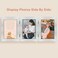 Golden State Art 5x7 Three Picture Frame Trifold Hinged Photo Frame with 3 Openings Desk Top Family Picture Collage with Real Glass 5x7 Triple Silver 1Pack