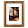 Golden State Art 9X12 Ornate Finish Photo Frame with White Mat for 6X8 Picture Real Glass Color Bronze