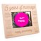 GSM Brands Wooden Picture Frame for Marriage 5 Year Anniversary for Husband and Wife