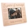 GSM Brands Wooden Picture Frame for Marriage 5 Year Anniversary for Husband and Wife