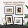 Heimlove 8x10 Picture Frames Set of 3 with Mat to Display 5x7 PicturePlastic Black Photo Frame for PosterDiplomaCertificate and Document with Tabletop and Wall Decor
