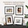 Heimlove 8x10 Picture Frames Set of 3 with Mat to Display 5x7 PicturePlastic Black Photo Frame for PosterDiplomaCertificate and Document with Tabletop and Wall Decor