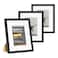 Heimlove 8x10 Picture Frames Set of 3 with Mat to Display 5x7 PicturePlastic Black Photo Frame for PosterDiplomaCertificate and Document with Tabletop and Wall Decor