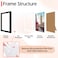 HOMERHYME 8x10 Picture Frame Set of 2 Black Photo Frame for Tabletop or Wall Display Display Pictures 5x7 with Mat or 8x10 Without Mat Frame Collage with HD Plexiglass for Gallery Wall Home Decor