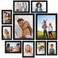 Icona Bay Combination Black Picture Frames Set 10 PC Four 4x6 Four 5x7 Two 8x10 Impresia Collection MultiPack Simple Modern Design for Wall Gallery