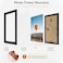 JCJMY 6x8 Picture Frame Set of 2 Black for Wall Hanging or Tabletop Wall Mounting Horizontally or Vertically 6 x 8 Wall Gallery Poster Photo Frames for 6 by 8 Photo2 Pack Black