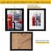 LANDNEOO 8x10 Picture Frame Black 6 Pack Woodgrain Wider Frames Display Pictures 5x7 with Mat or 8x10 Without Mat Picture Frames Collage Wall Decor or Table Top Display