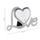 LASODY Elegant Silver Plated Heart Shaped Photo Frame Holds a 3 x 3 PhotoAnniversary Wedding Gifts Valentines Day Gifts