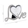 LASODY Elegant Silver Plated Heart Shaped Photo Frame Holds a 3 x 3 PhotoAnniversary Wedding Gifts Valentines Day Gifts