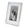 MIMOSA MOMENTS 4x6 Photo Frame with Mat 6x8 Metal Shadow Box Frame Silver Tabletop Display Picture Frame Thin Metal Border Perfect for Home Decor Wedding Family Photos