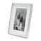 MIMOSA MOMENTS 4x6 Photo Frame with Mat 6x8 Metal Shadow Box Frame Silver Tabletop Display Picture Frame Thin Metal Border Perfect for Home Decor Wedding Family Photos