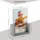 PETAFLOP 4x6 Picture Frame Set of 2 Double Sided Glass Photo Frames 4 by 6 Rustic Wooden Menu Holder Sign Card Stand for Desk Tabletop Display Light Gray