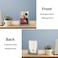 PETAFLOP 4x6 Picture Frame Set of 2 Double Sided Glass Photo Frames 4 by 6 Rustic Wooden Menu Holder Sign Card Stand for Desk Tabletop Display Light Gray