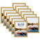 Picrit 8x10 Picture Frame Set of 12 Display 5x7 with Mat or 8x10 without Mat Photo Frames for Wall Mounting or Table Top Display Gold
