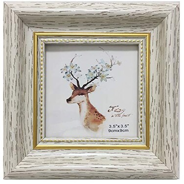 FRAMEWOLD Picture Frame 35x35 White Cream Color Square Photo Frame The front opening size 29x29Plastic Panel not Glass Plastic Packaging not Carton Packaging Desktop Display Mount on the wall