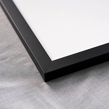Poster Palooza 7x10 Frame Black Solid Wood Picture Frame 075 Inch Moulding Width Includes UV Acrylic Plexiglass Foam Board Backing Hanging Hardware