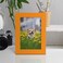Renditions Gallery 5x7 inch Picture Frame Highend Modern Style Made of Solid Wood and High Definition Glass Ready for Wall and Tabletop Photo Display Orange Frame