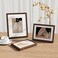 RICHFOCUS 8x10 Picture Frame Natural USASourced Solid Walnut Wood Picture Frame with Tempered Glass Handcrafted Rounded Corner 8 by 10 Wooden Frame Matted to 5x7 Photo for Wall Tabletop Display