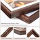 RICHFOCUS 8x10 Picture Frame Natural USASourced Solid Walnut Wood Picture Frame with Tempered Glass Handcrafted Rounded Corner 8 by 10 Wooden Frame Matted to 5x7 Photo for Wall Tabletop Display