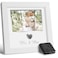 SEEBERY Heart Thumbprint Wedding Picture Frame with Ink Kit Engagement Gifts for Couples Keepsake Wedding Registry Search Personalized Bridal Shower Gifts for Mr And Mrs Newlywed White