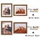 SNXJWA Brown 8x10 Picture Frame with Mat for 6x8 Display Rustic Desk Wall Photo Frame for Horizontal and Vertical 1 Pack